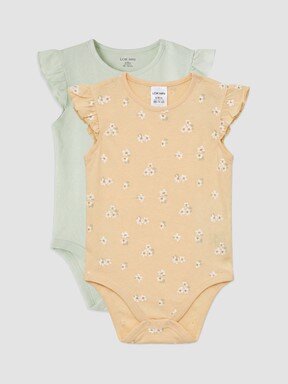 Çıtçıtlı Body SARI BASKILI