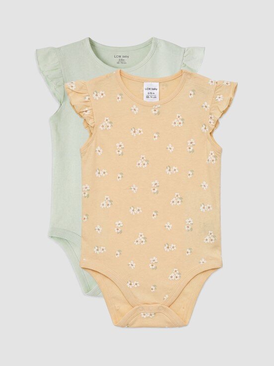 Çıtçıtlı Body SARI BASKILI