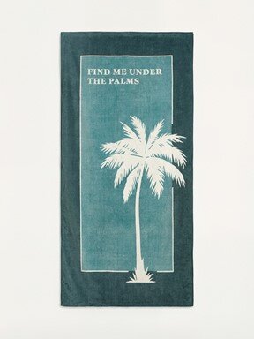 Plaj Havlusu MAT YEŞİL BASKILI