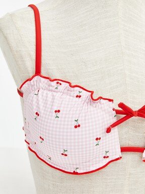 Bikini Üst UÇUK PEMBE BASKILI