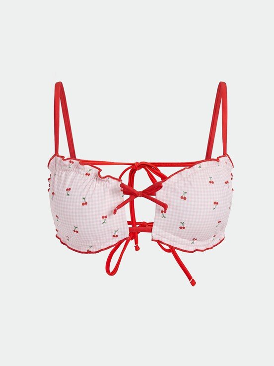 Bikini Üst UÇUK PEMBE BASKILI