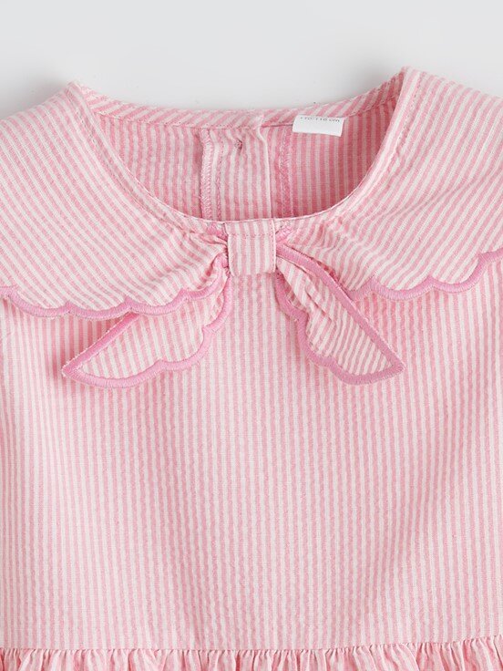 Elbise PEMBE ÇİZGİLİ