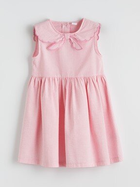 Elbise PEMBE ÇİZGİLİ