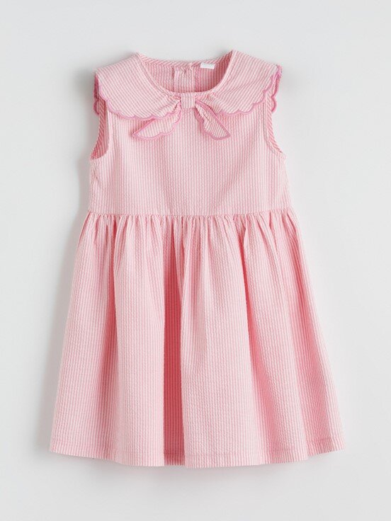 Elbise PEMBE ÇİZGİLİ
