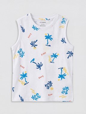 Şortlu Pijama Takımı BEYAZ BASKILI
