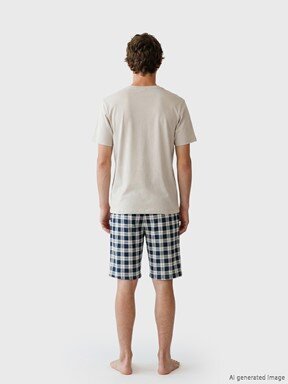 Şortlu Pijama Takımı AÇIK GRİ BASKILI