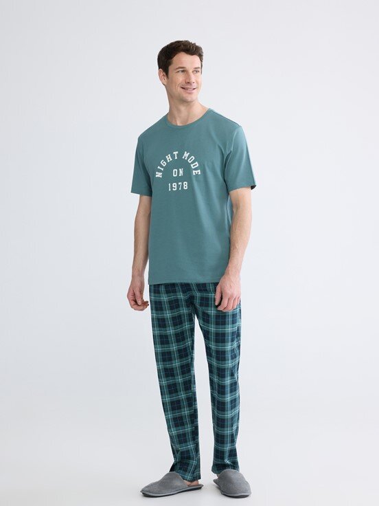 Pijama Takım YEŞİL BASKILI