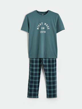 Pijama Takım YEŞİL BASKILI