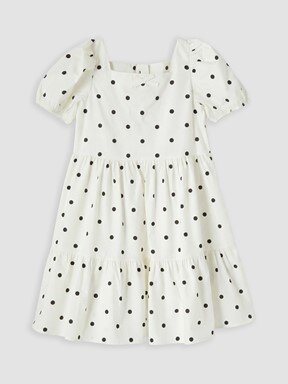 Elbise EKRU BASKILI