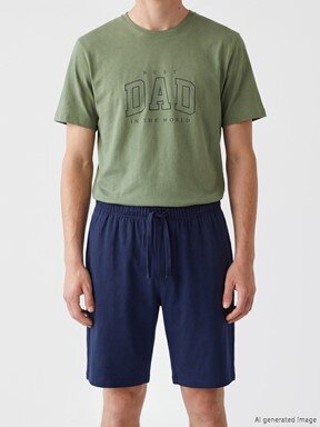 Şortlu Pijama Takımı MAT YEŞİL
