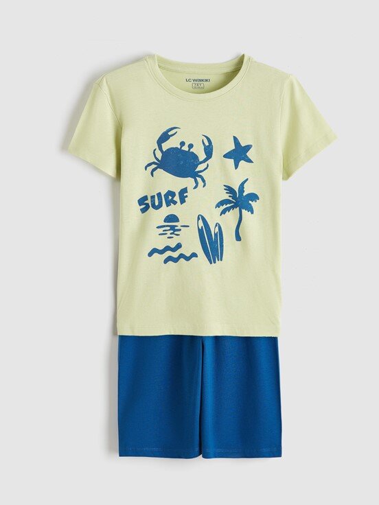 Şortlu Pijama Takımı AÇIK YEŞİL