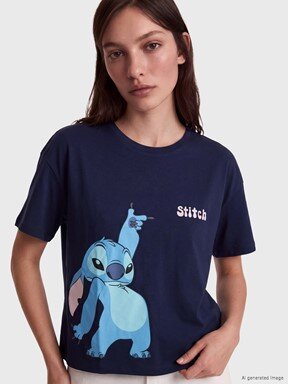 Şortlu Pijama Takımı LACİVERT BASKILI