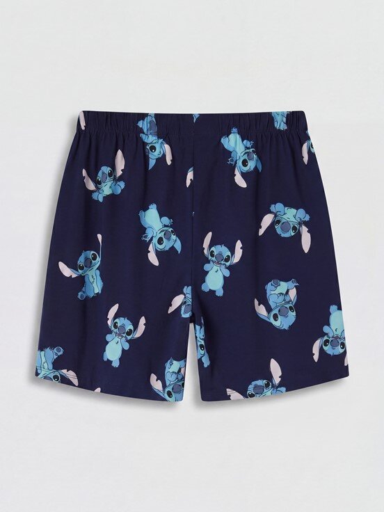 Şortlu Pijama Takımı LACİVERT BASKILI
