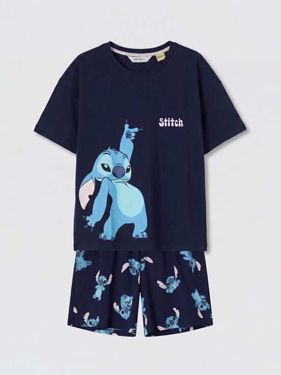 Şortlu Pijama Takımı LACİVERT BASKILI