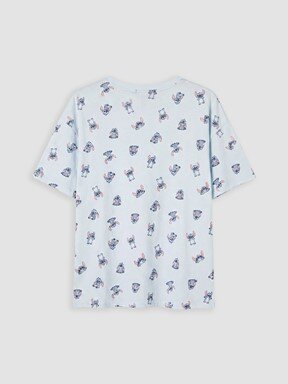 Şortlu Pijama Takımı UÇUK MAVİ BASKILI
