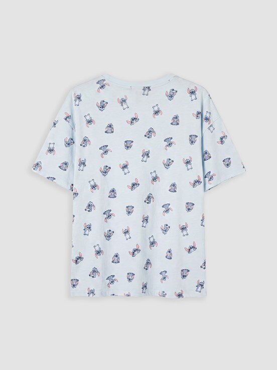 Şortlu Pijama Takımı UÇUK MAVİ BASKILI