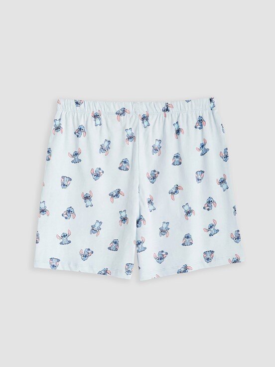 Şortlu Pijama Takımı UÇUK MAVİ BASKILI