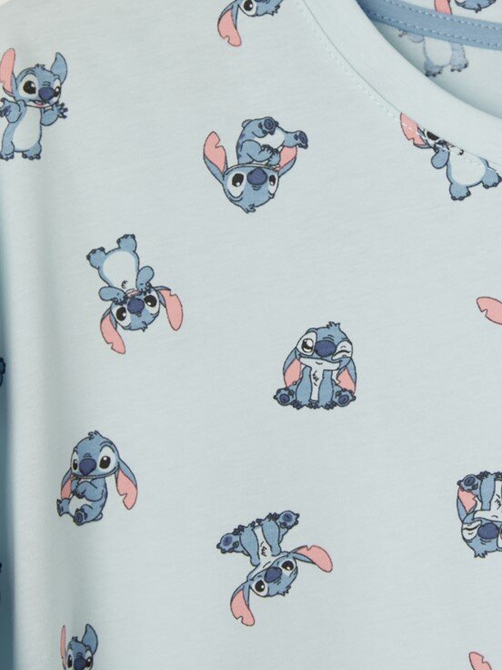 Şortlu Pijama Takımı UÇUK MAVİ BASKILI
