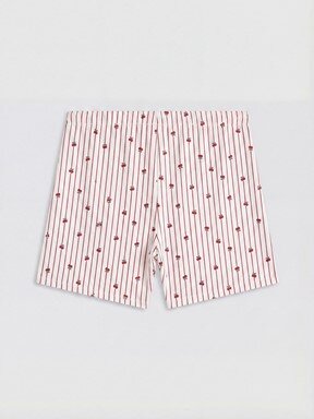 Şortlu Pijama Takımı BORDO BASKILI