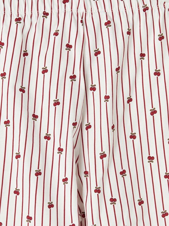 Şortlu Pijama Takımı BORDO BASKILI