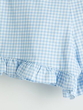 Şortlu Pijama Takımı EKRU BASKILI