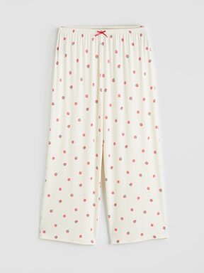 Kaprili Pijama Takımı EKRU BASKILI