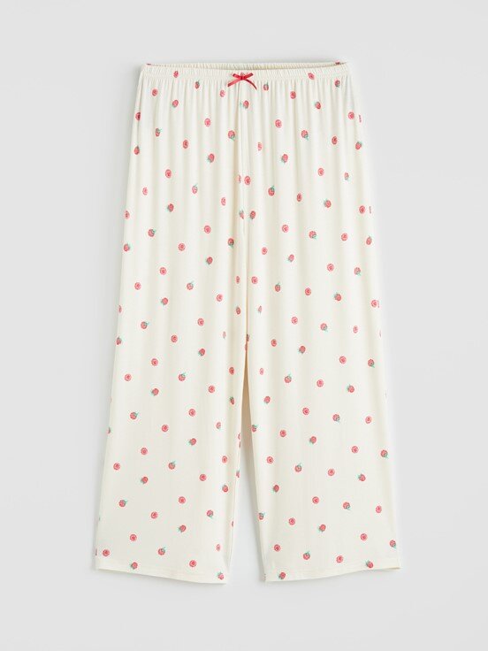 Kaprili Pijama Takımı EKRU BASKILI