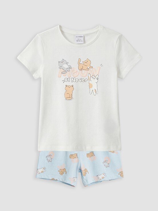 Şortlu Pijama Takımı EKRU