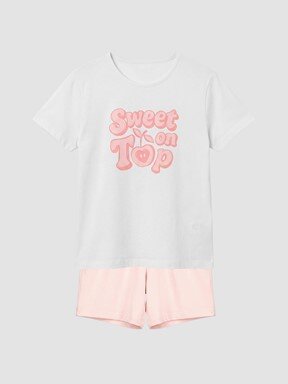 Şortlu Pijama Takımı EKRU