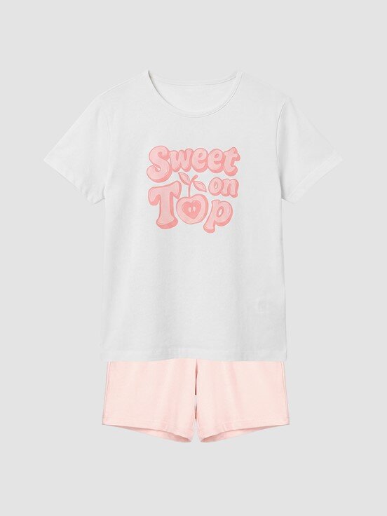 Şortlu Pijama Takımı EKRU