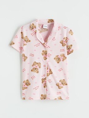 Şortlu Pijama Takımı PEMBE BASKILI