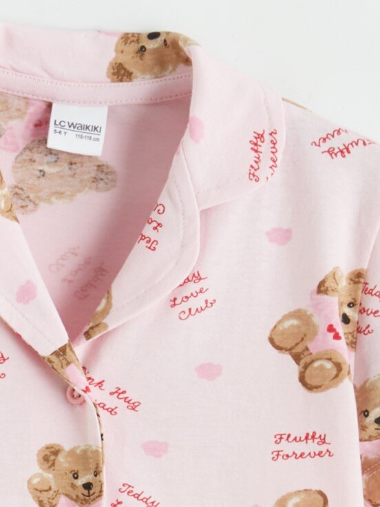 Şortlu Pijama Takımı PEMBE BASKILI