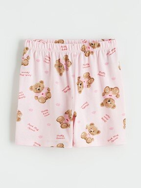 Şortlu Pijama Takımı PEMBE BASKILI