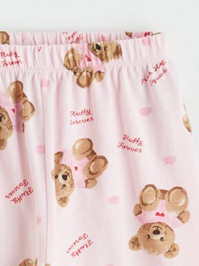 Şortlu Pijama Takımı PEMBE BASKILI