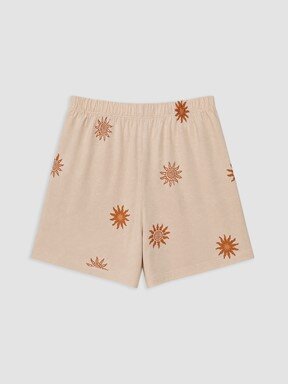 Şortlu Pijama Takımı EKRU BASKILI