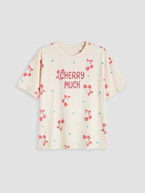 Pijama Takım BEJ BASKILI