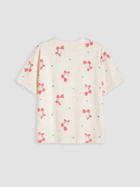 Pijama Takım BEJ BASKILI