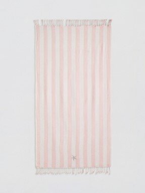 Banyo Havlusu PEMBE ÇİZGİLİ