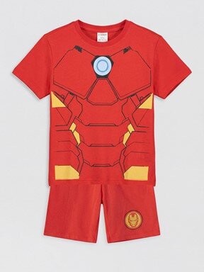 Şortlu Pijama Takımı CANLI KIRMIZI