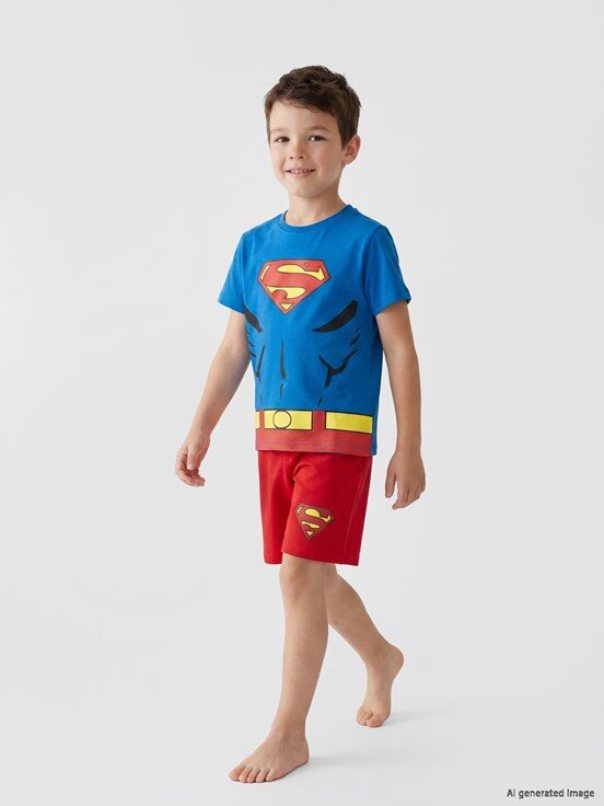 Şortlu Pijama Takımı CANLI MAVİ
