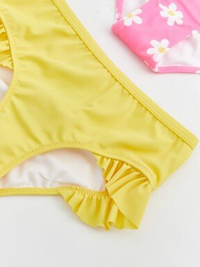 Bikini NEON PEMBE BASKILI
