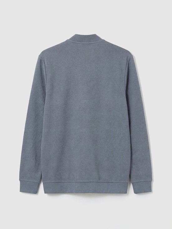 Fermuarlı Sweatshirt MAT MAVİ