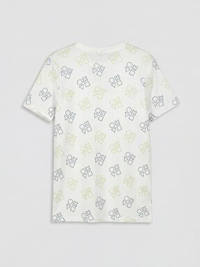 Şortlu Pijama Takımı BEYAZ BASKILI