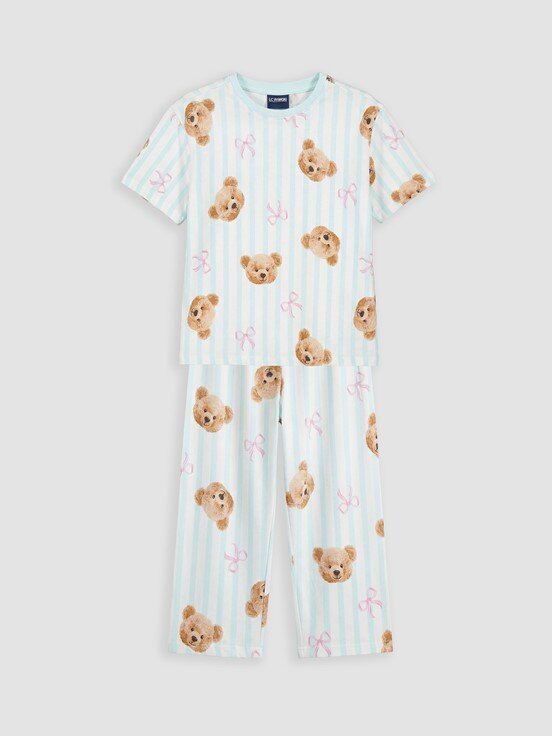 Pijama Takım YEŞİL BASKILI