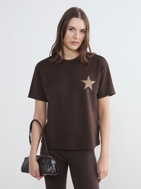 Tişört KOYU KAHVERENGİ