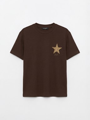 Tişört KOYU KAHVERENGİ