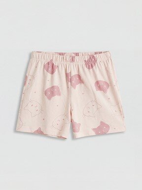 Şortlu Pijama Takımı AÇIK PEMBE BASKILI