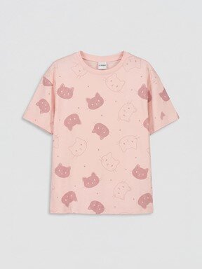 Şortlu Pijama Takımı AÇIK PEMBE BASKILI