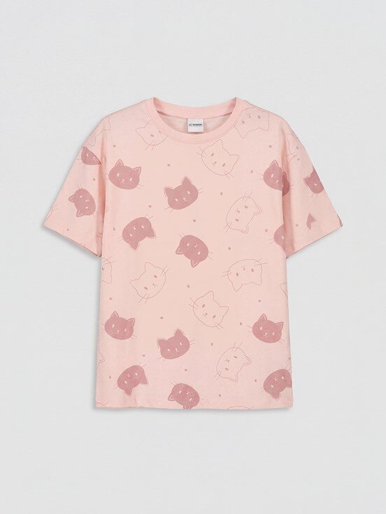 Şortlu Pijama Takımı AÇIK PEMBE BASKILI