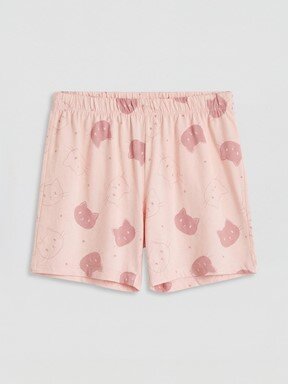 Şortlu Pijama Takımı AÇIK PEMBE BASKILI